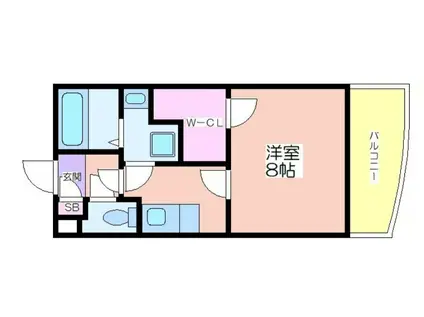 エリタージュ(1K/2階)の間取り写真