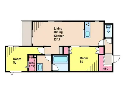 HM5-453 エイチエムファイブヨンゴーサン(2LDK/1階)の間取り写真