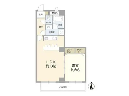 ライオンズマンション池上駅前通(1LDK/4階)の間取り写真