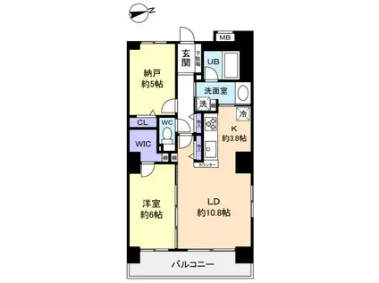 SINCERITY MURAKAMI III(1SLDK/3階)の間取り写真