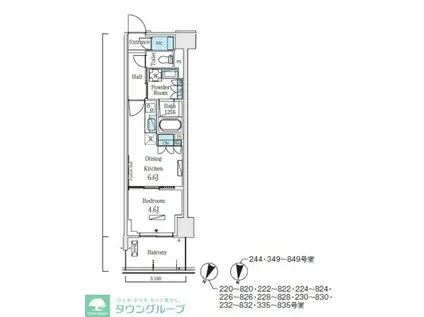 ロイヤルパークス赤羽ノース(1LDK/5階)の間取り写真