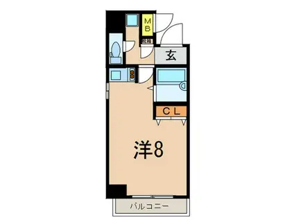 レジディア大井町(ワンルーム/7階)の間取り写真