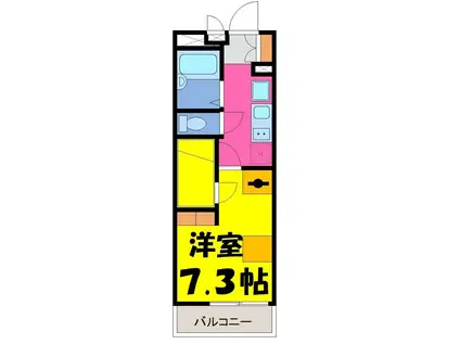 MAKEARROW2(1K/3階)の間取り写真