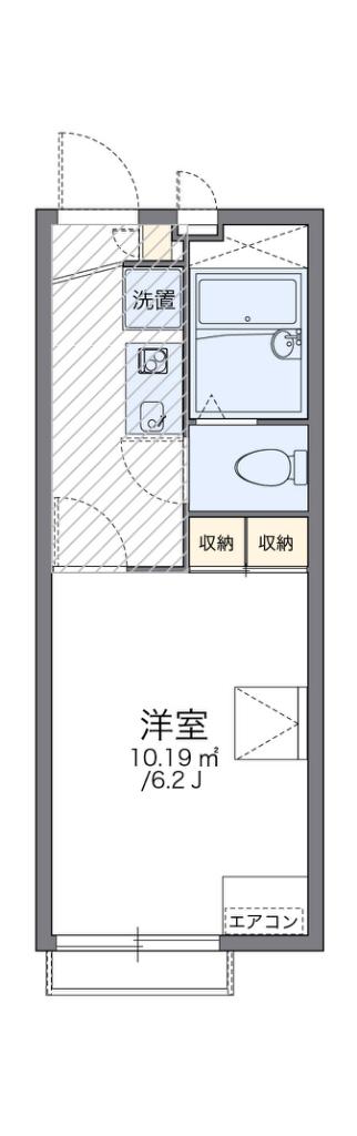レオパレスニシスズラン(1K/2階)の間取り写真