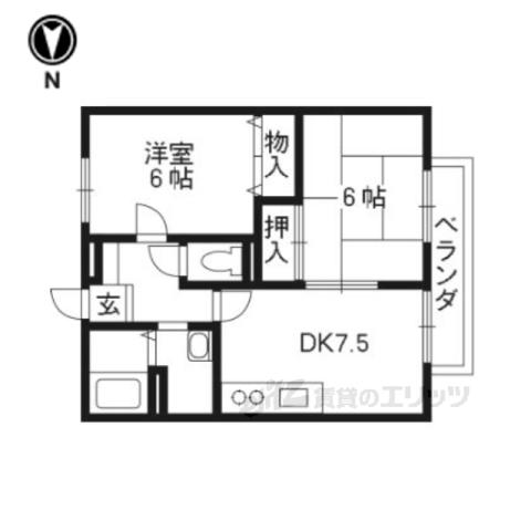 マインA棟(2DK/3階)の間取り写真