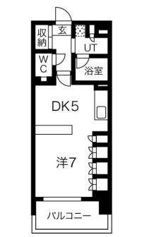スパシエルクス西川口(1DK/9階)の間取り写真