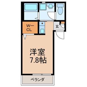リビオン(ワンルーム/2階)の間取り写真