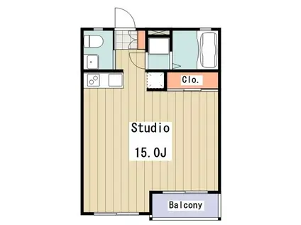 メゾンアンドー(ワンルーム/1階)の間取り写真