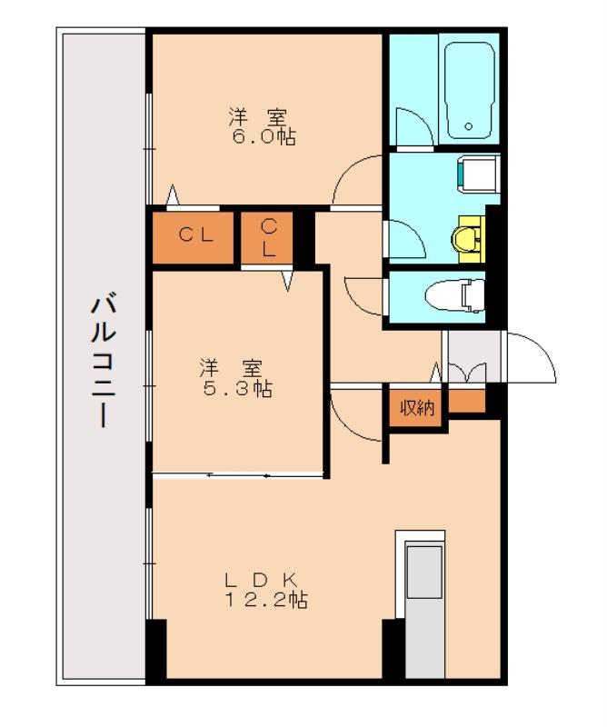 CHOUETTE(2LDK/3階)の間取り写真