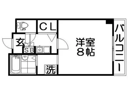 マイトレーヤ・ハイツ(1K/5階)の間取り写真