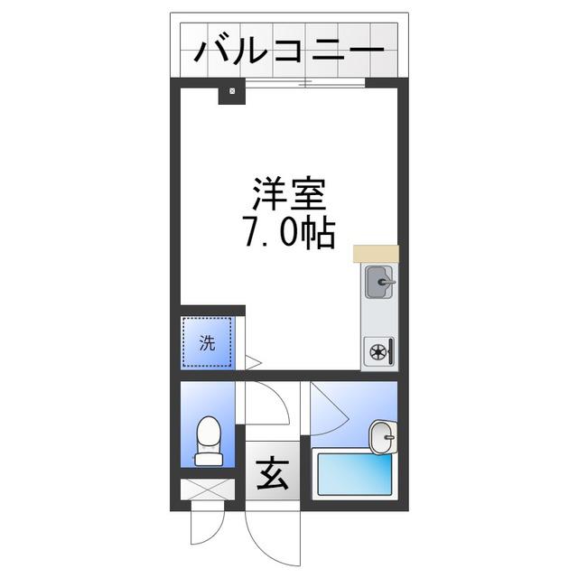 ソフィビル(ワンルーム/3階)の間取り写真
