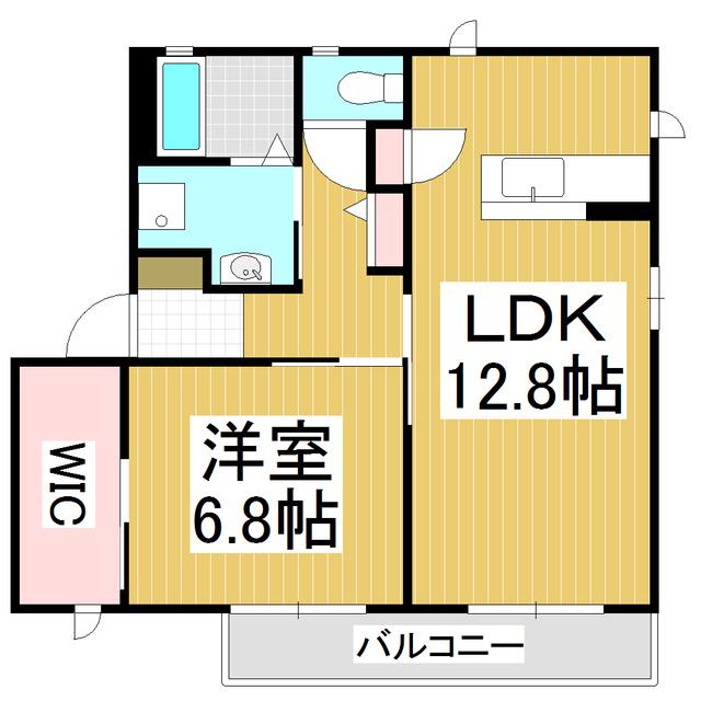 フォンテーヌ東E(1LDK/1階)の間取り写真