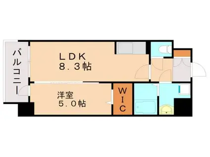 モダンパラッツォ博多SUR(1LDK/9階)の間取り写真