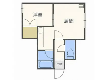 ブレス307(1LDK/3階)の間取り写真