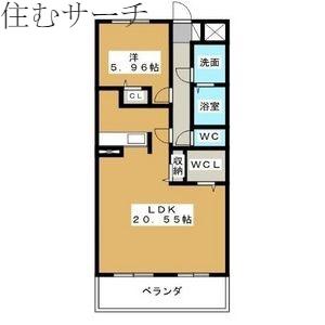 スターシンフォニー(1LDK/2階)の間取り写真