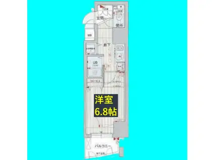 プレサンス覚王山D-STYLEII(1K/5階)の間取り写真