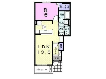 カーサ・ボナール(1LDK/1階)の間取り写真