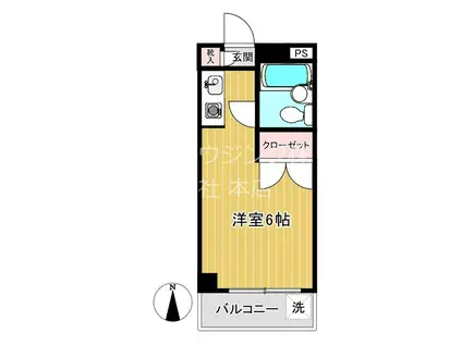 西武PCハイム(ワンルーム/3階)の間取り写真