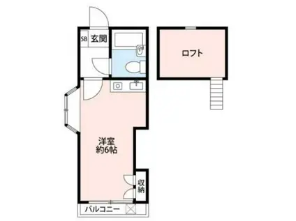 オーツハウス駒沢(ワンルーム/1階)の間取り写真