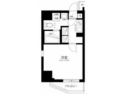 AXAS錦糸町(1K/6階)の間取り写真