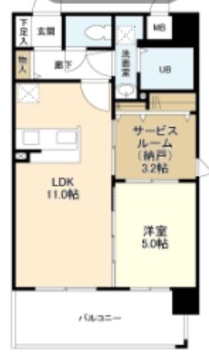 アール・オーハイム松崎町(2LDK/4階)の間取り写真