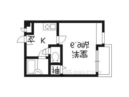 ポルト・ボヌール(1K/3階)の間取り写真