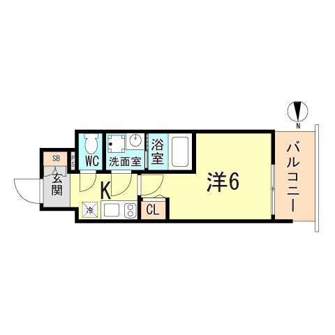 LIVECASA王子公園(1K/10階)の間取り写真