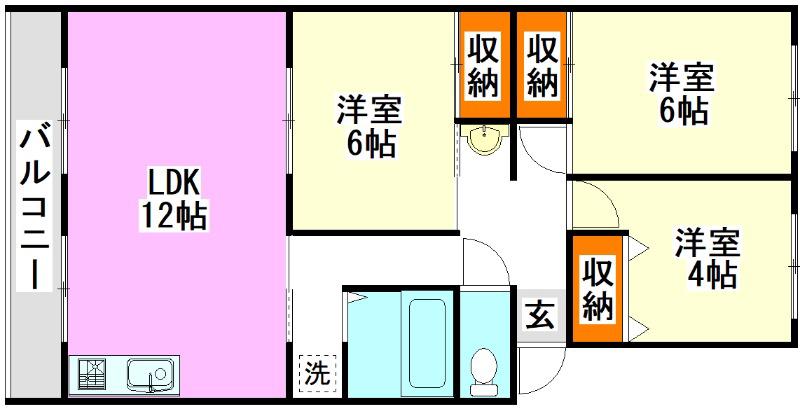 MIKIHOUSEVIII(3LDK/3階)の間取り写真