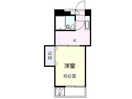 シャトーハイツ石神井(1K/3階)の間取り写真