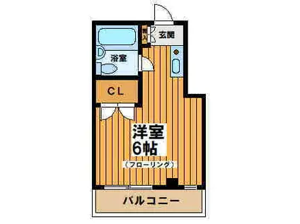 フレグランス笹塚(ワンルーム/2階)の間取り写真