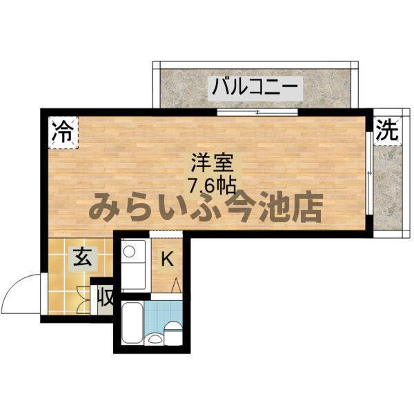 シティ・ファミール千種(ワンルーム/9階)の間取り写真
