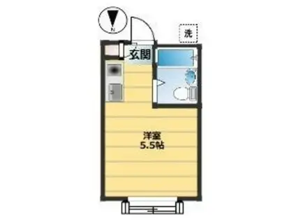 PARKLANE下高井戸(ワンルーム/1階)の間取り写真