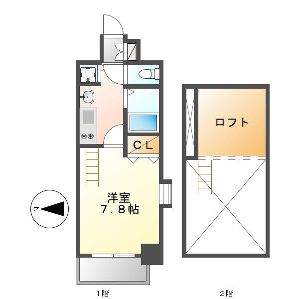 プレサンス名古屋駅前アクシス(1K/9階)の間取り写真