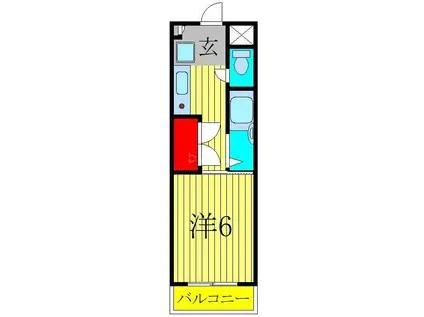 AK BLD. VI(1K/3階)の間取り写真