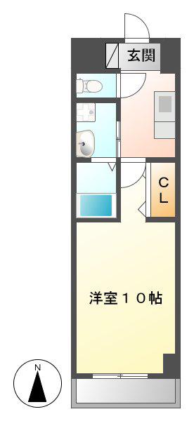アルシオン(1K/5階)の間取り写真