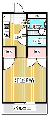 丸七コーポ NO.3(1K/4階)の間取り写真