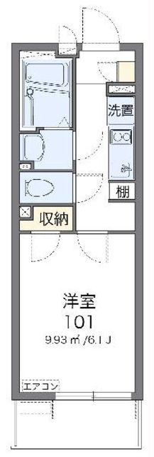 クレイノフラーズ アント ルポ(1K/1階)の間取り写真