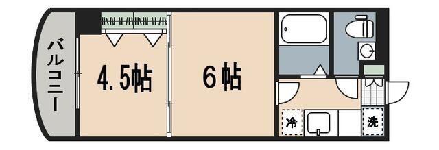 ロイヤルキャッスル(2K/11階)の間取り写真