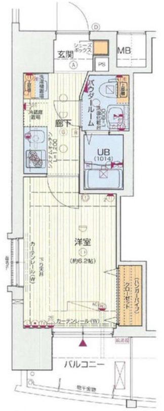 LUXE難波イースト(1K/7階)の間取り写真