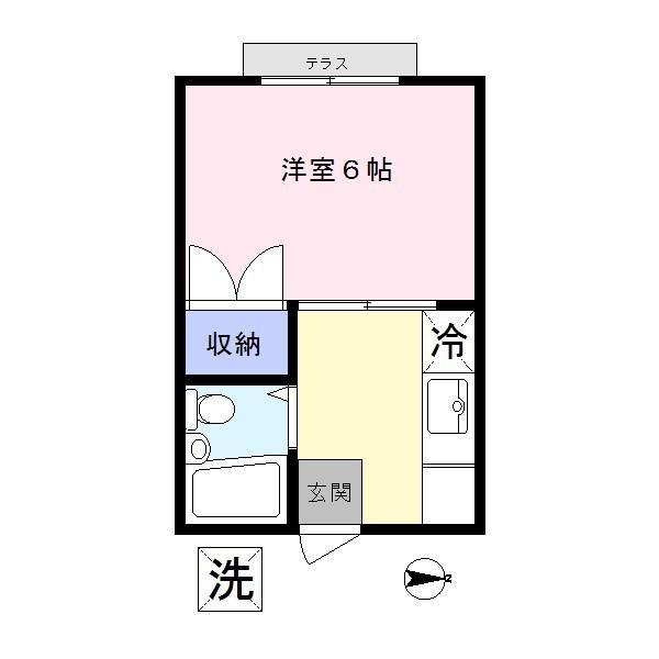 ジュネス大岡山(1K/1階)の間取り写真