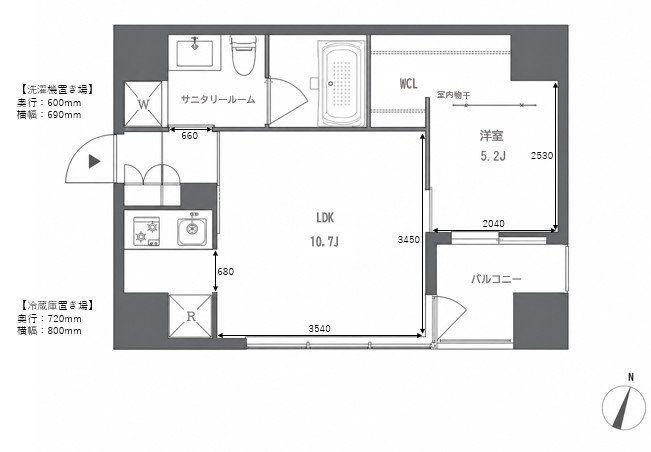 CK11222(1LDK/9階)の間取り写真