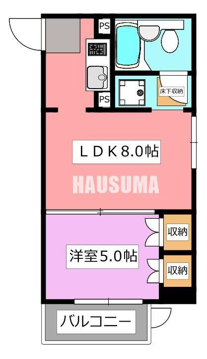 JLBグランエクリュ後楽園(1LDK/1階)の間取り写真