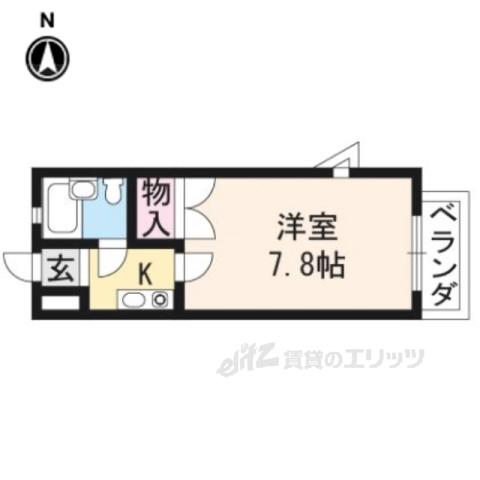 TWIN1(1K/2階)の間取り写真