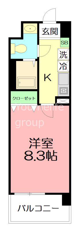 セレスティアル アスカ(1K/3階)の間取り写真