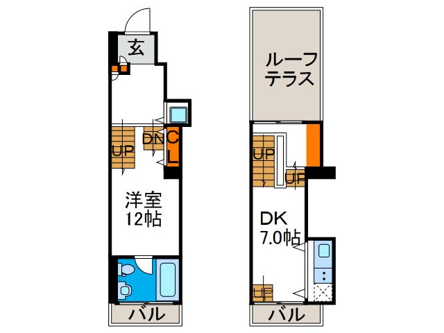 U RESIDENCE 弁天町 (1DK/6階)の間取り写真