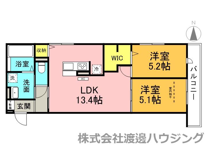 セジュール ルポ(2LDK/3階)の間取り写真