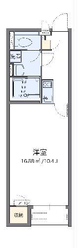 クレイノ木屋(1K/1階)の間取り写真