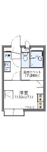 レオパレスフラワーガーデン町屋(1K/1階)の間取り写真