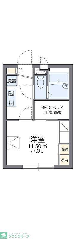 レオパレスKI(1K/1階)の間取り写真