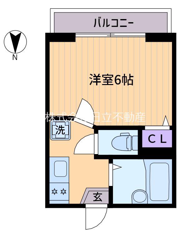 エリールミサキ(1K/3階)の間取り写真